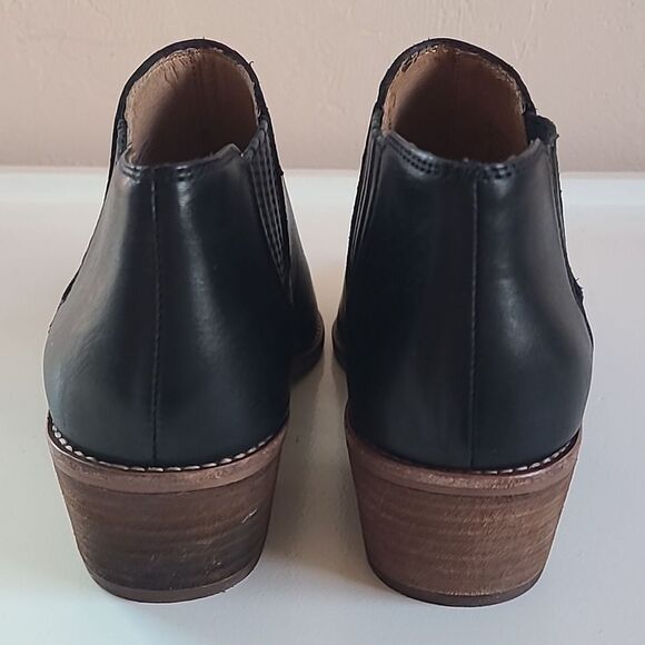 Madewell Sonia Low Leather Chelsea Booties Black Size 7 - Picture 5 of 14